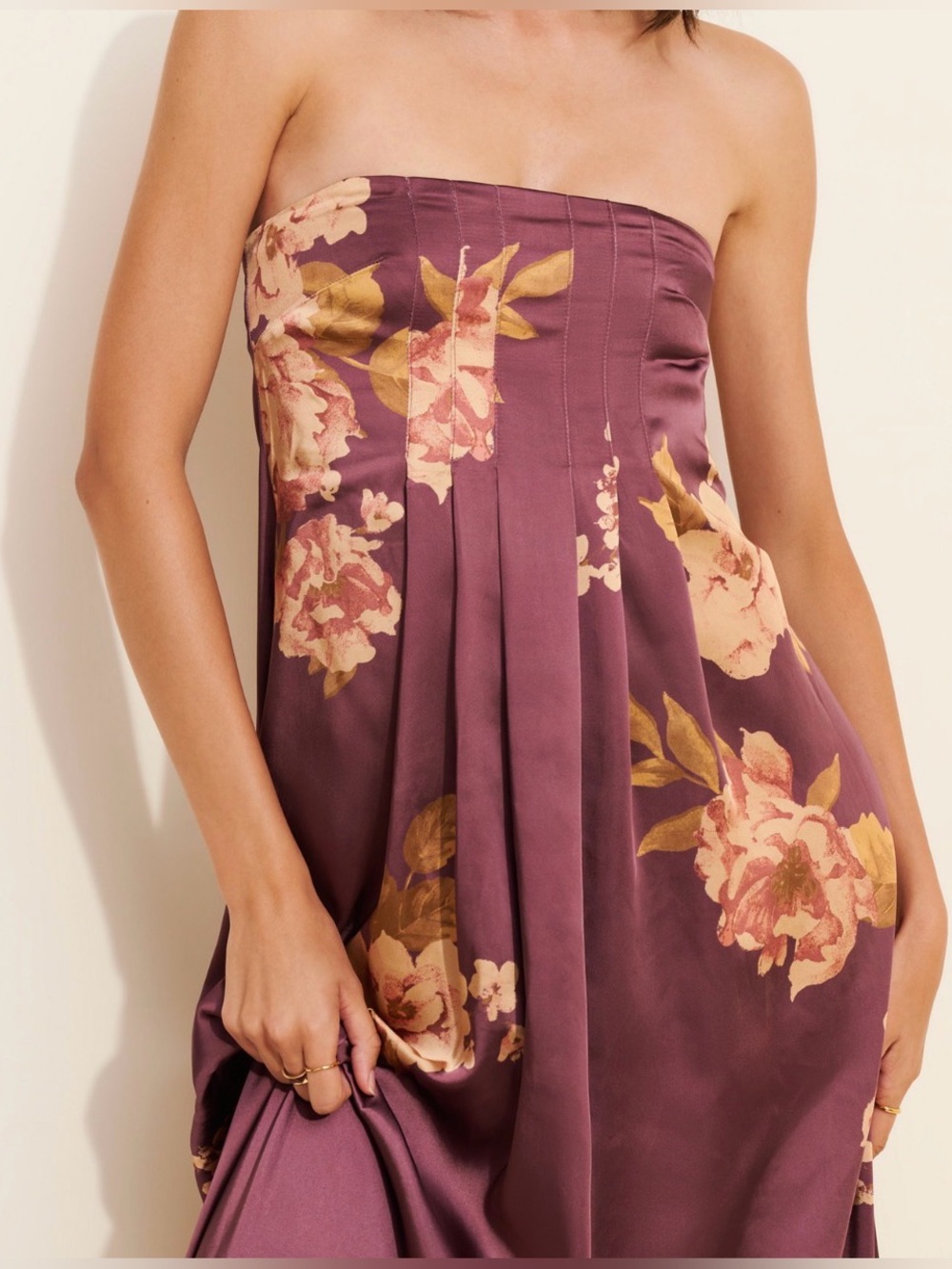 Free People Botanical Maxi Dress Navy Size medium formal floral weddings maroon - Picture 7 of 16